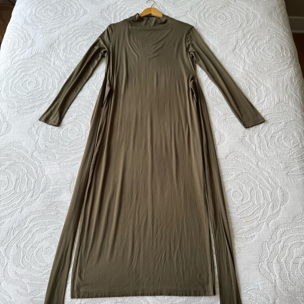 Modern Citizen - Vero Tie-Front Long-Sleeve Dress - Olive Green - Picture 2 of 9